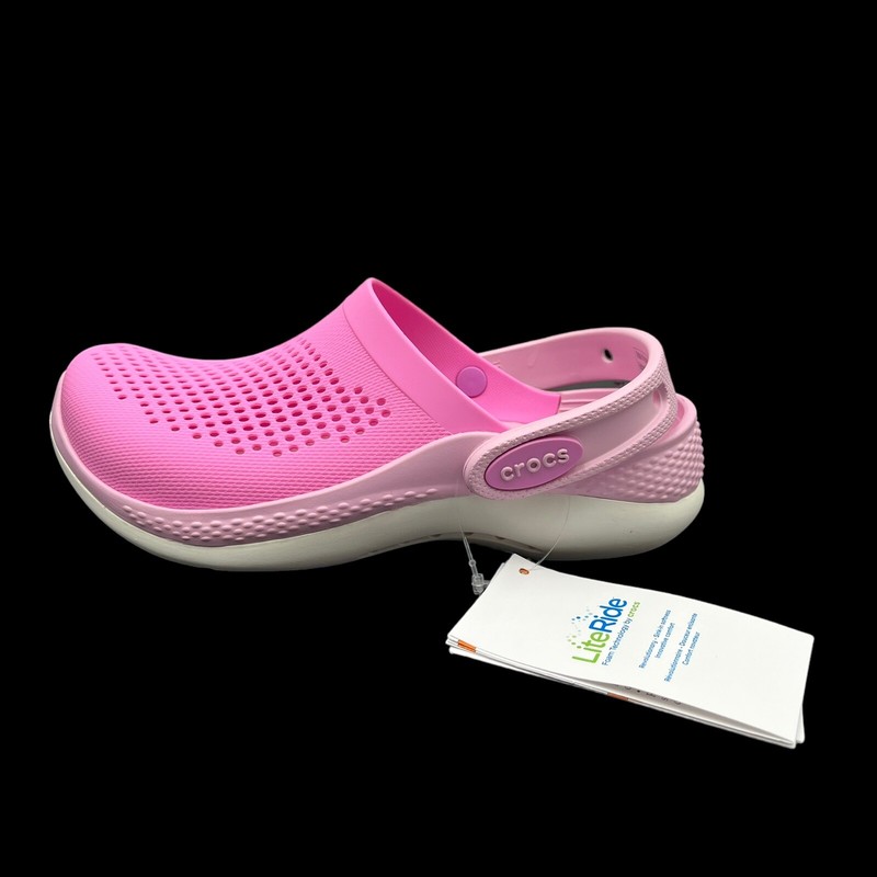 Crocs 207021 LITERIDE 360 Girls Summer Slip On Clog Taffy Pink Ballerina Pink J5