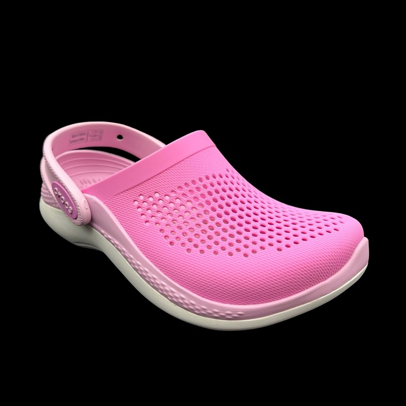 Crocs 207021 LITERIDE 360 Girls Summer Slip On Clog Taffy Pink Ballerina Pink J5