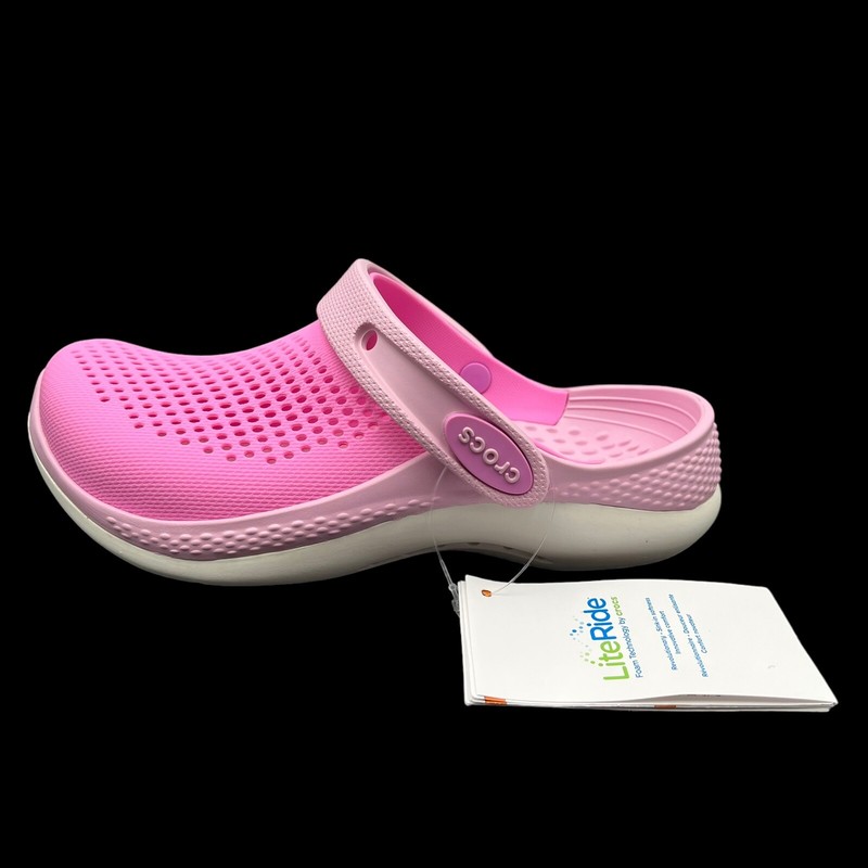 Crocs 207021 LITERIDE 360 Girls Summer Slip On Clog Taffy Pink Ballerina Pink J5