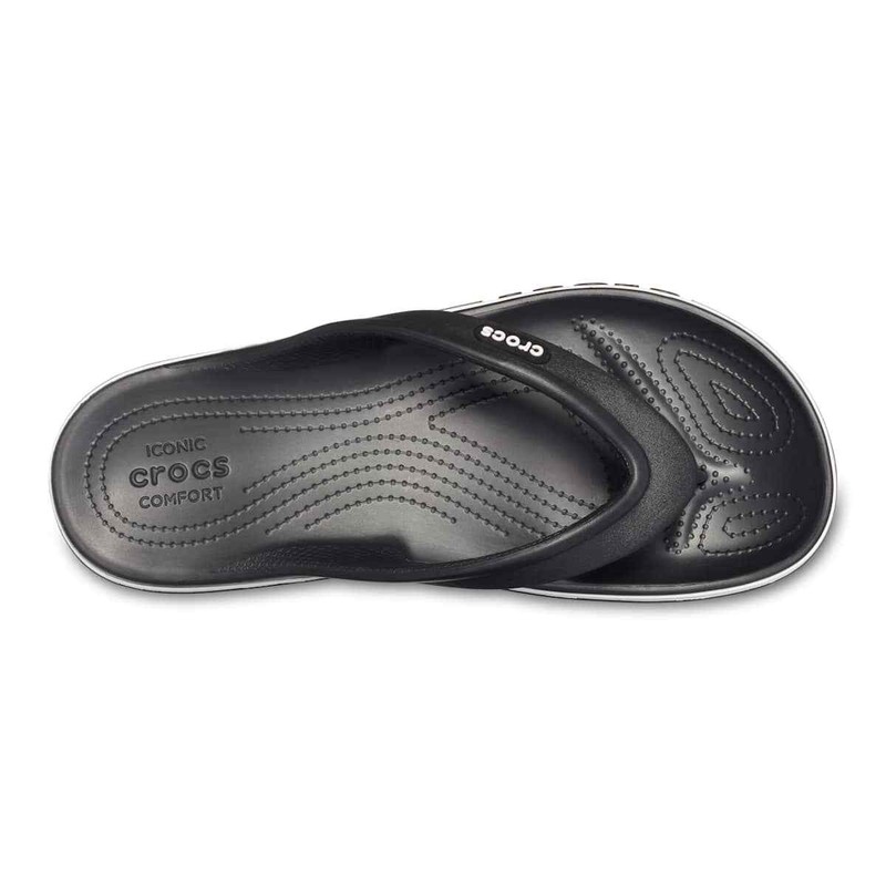 Crocs Bayaband Flip Flop Sandals Size Men 7 Black Unisex Womens 9 Shoes