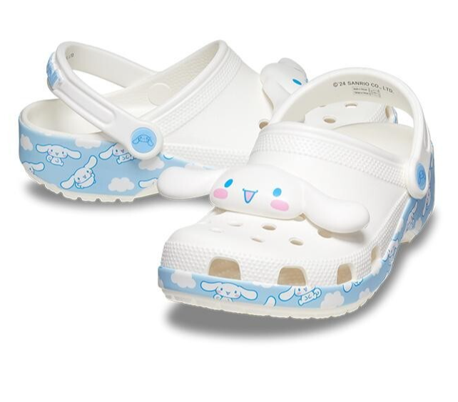 Crocs Cinnamoroll Classic Clog M5 W7 Sanrio 23cm White Unisex Japan Limited New