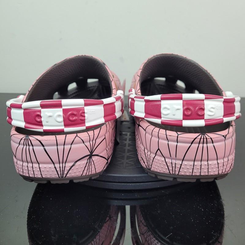 Crocs Classic Clogs Demon Slayer Espresso Shoes Pink Black Men's Sz 13
