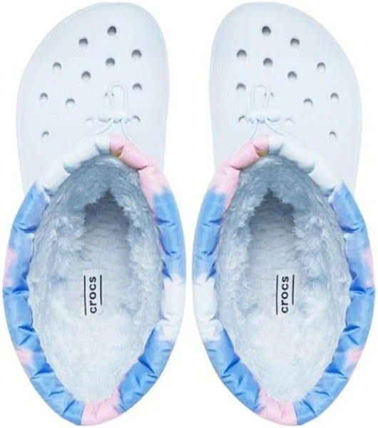 Crocs Classic Lined Neo Puff Comfy Boots BLUE Men's Size 7/ WOMAN 9 FREE SHIP