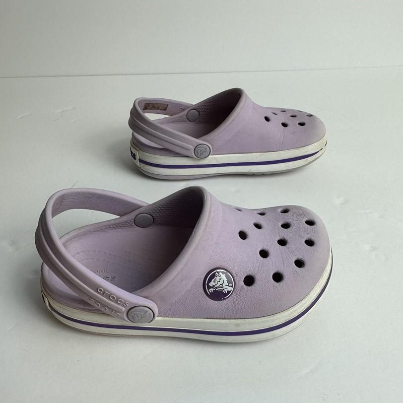 Crocs Clogs Baby Size 8 Shoes Purple Lavender Crocband Outdoor Washable