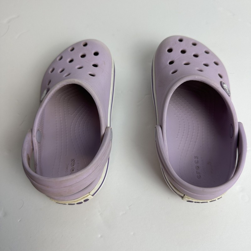 Crocs Clogs Baby Size 8 Shoes Purple Lavender Crocband Outdoor Washable