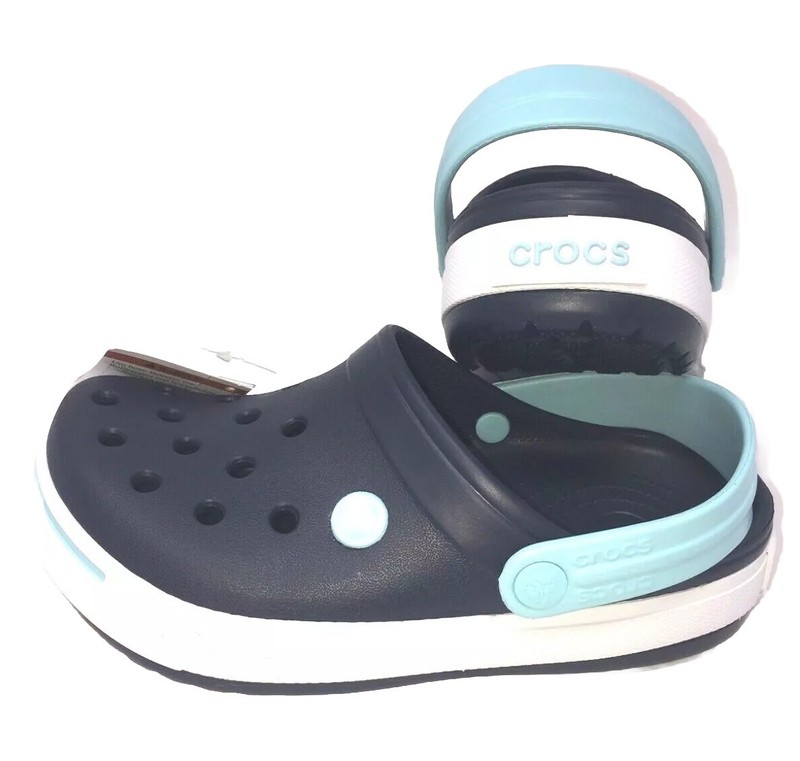 Crocs Crocband II Boys Clog Navy/Ice Blue Pick Size NEW
