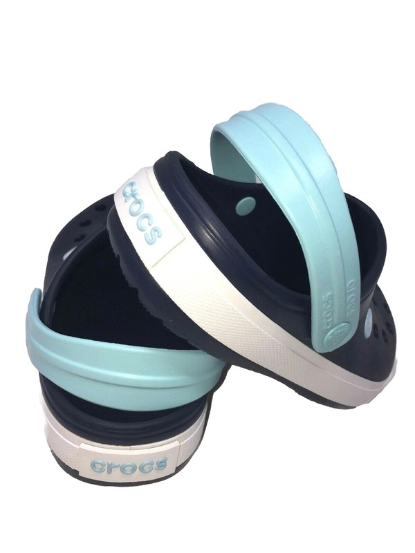 Crocs Crocband II Boys Clog Navy/Ice Blue Pick Size NEW