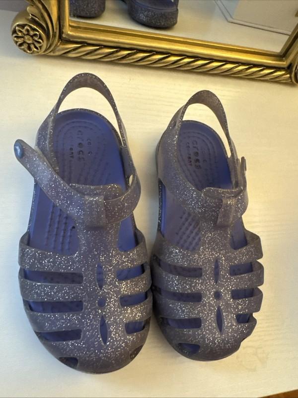 Crocs Girl Blue Sandals Size 8