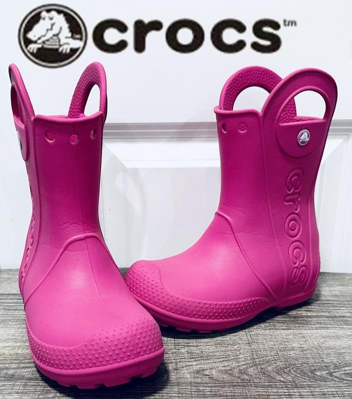 Crocs Handle It Rain Boots ‘Pink Size: 11C (TODDLER) Authentic