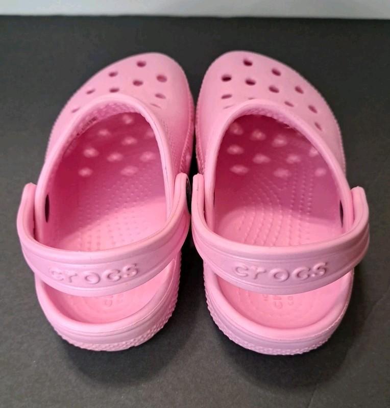 CROCS Iconic Comfort Toddler Girl Soft Pink Clogs Size C 9