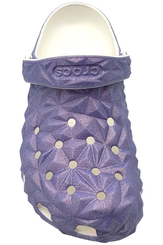 Crocs Kid's Girl Classic Geometric Clog Iridescent White