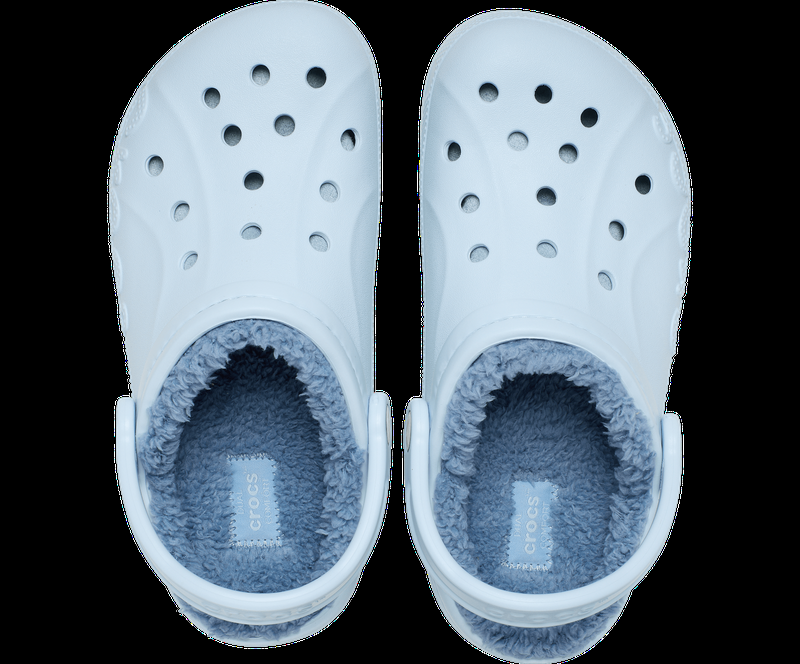 Crocs Kids Baya Lined Clog – Warm Fuzzy Slippers Indoor/Outdoor Heel Strap