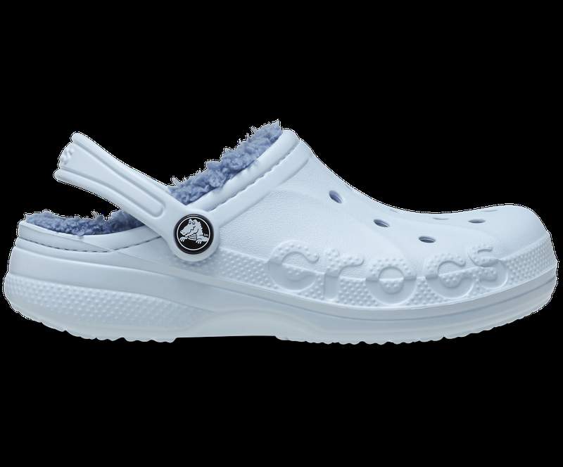 Crocs Kids Baya Lined Clog – Warm Fuzzy Slippers Indoor/Outdoor Heel Strap