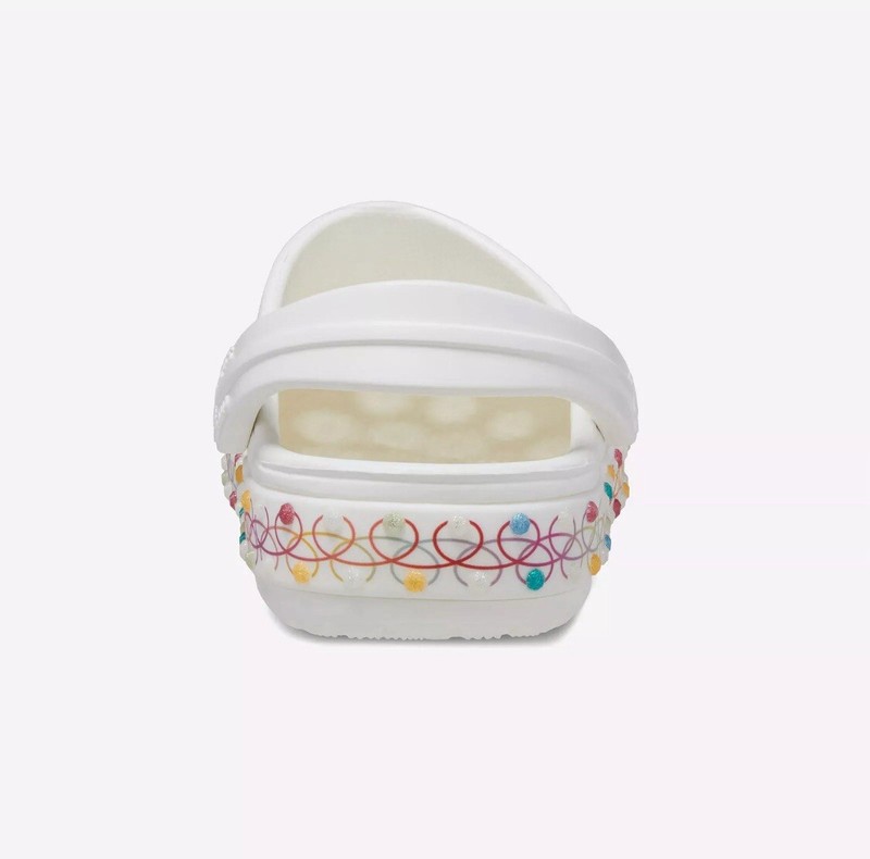 Crocs Kids Crocband Rainbow Band Clogs White/Multi Size C10 US Toddler