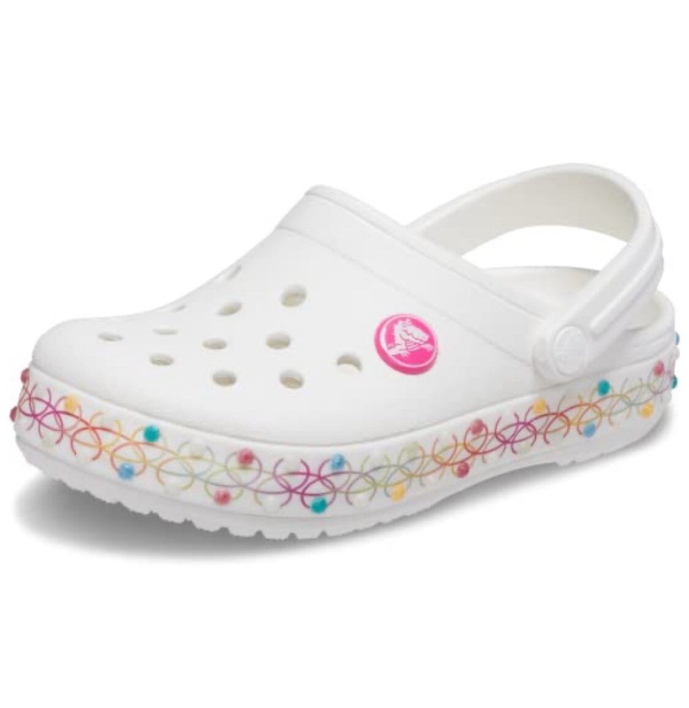Crocs Kids Crocband Rainbow Band Clogs White/Multi Size C10 US Toddler