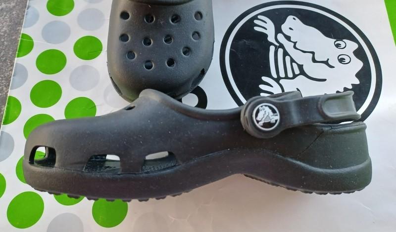 CROCS MARY JANE ALICE FLAT SLIP ON SANDAL SHOE~Black~Junior 1 Women 3~NEW