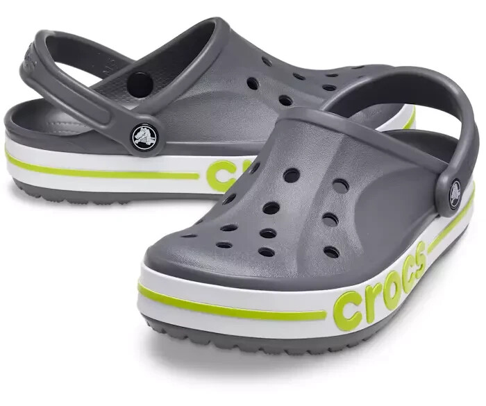 Crocs Men's And Women's Shoes Bayaband Chevron Clogs Slate Gray M7/W9 M6/W8