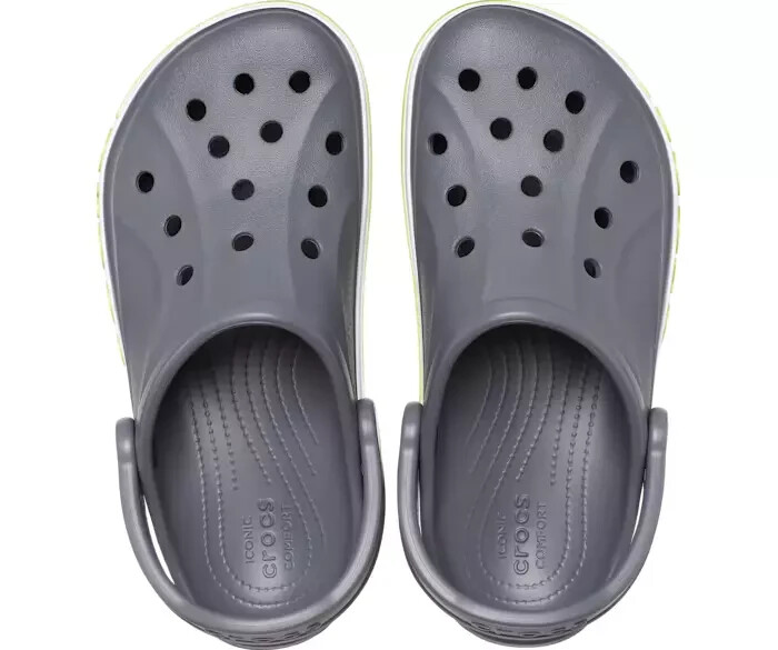 Crocs Men's And Women's Shoes Bayaband Chevron Clogs Slate Gray M7/W9 M6/W8