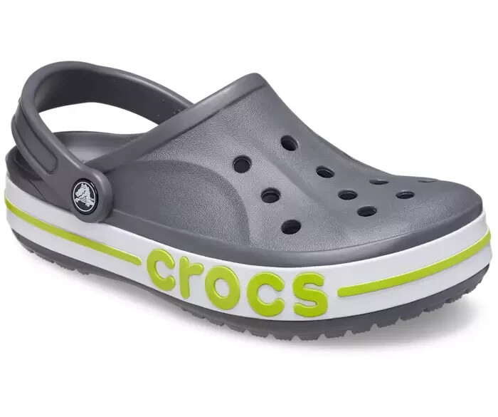 Crocs Men's and Women's Shoes Bayaband Chevron Clogs Slate Gray M7/W9 M6/W8