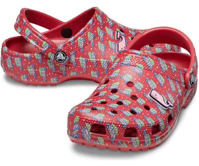 Crocs Men's And Women's Shoes US M7/W9 Red Classic Vineyard Vines Clogs NWT