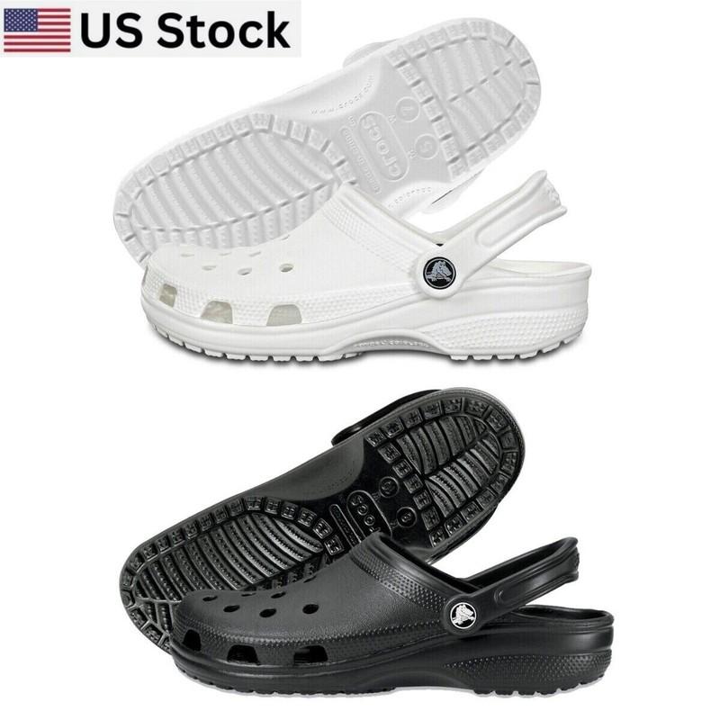 Crocs Men's & Women's Classic Clogs - Slip-On Waterproof Sandals