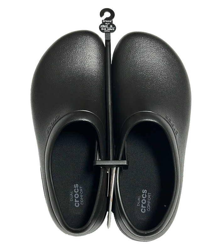 Crocs On The Clock Slip Resistant Shoes Work Slip On Mens 10 / Womens 12 Black