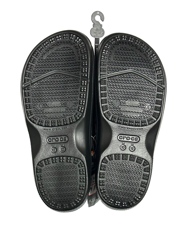 Crocs On The Clock Slip Resistant Shoes Work Slip On Mens 10 / Womens 12 Black