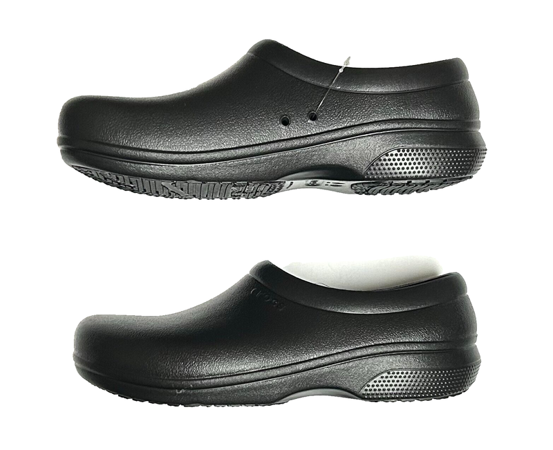 Crocs On The Clock Slip Resistant Shoes Work Slip On Mens 10 / Womens 12 Black