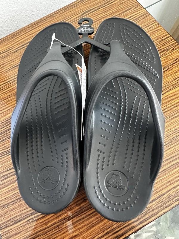 Crocs Sloan Platform Black Wedge Flip Flop Sandals Womens Size 5