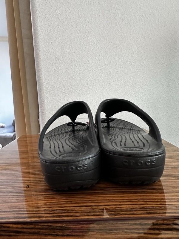 Crocs Sloan Platform Black Wedge Flip Flop Sandals Womens Size 5
