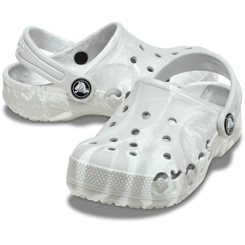 Crocs Toddler Baya Marbled Clogs – Lightweight Easy Clean Pivot Heel Strap