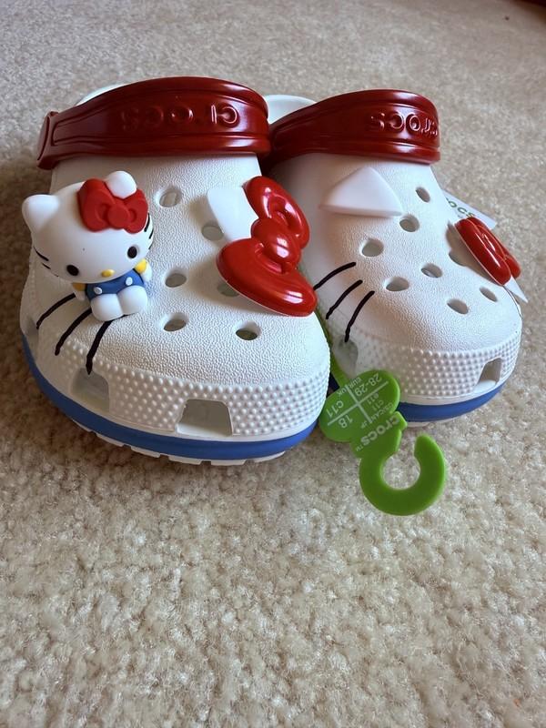 Crocs Unisex Adult Classic Hello Kitty White Size From C8 -J3