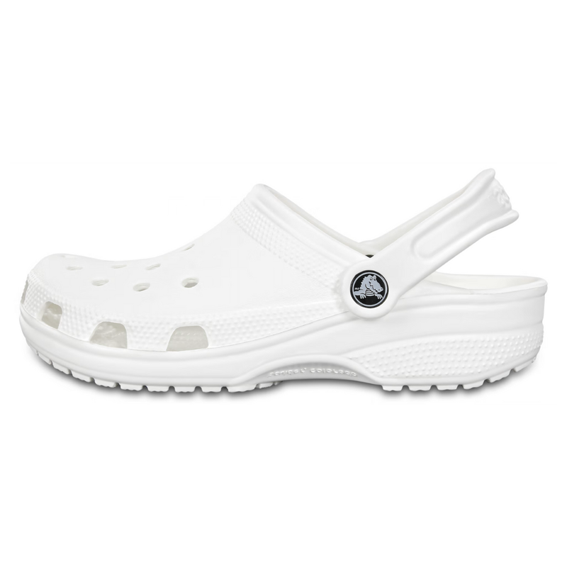 Crocs White Adult Unisex Classic Slip On Sandal Ultra Light Water-Friendly Clogs