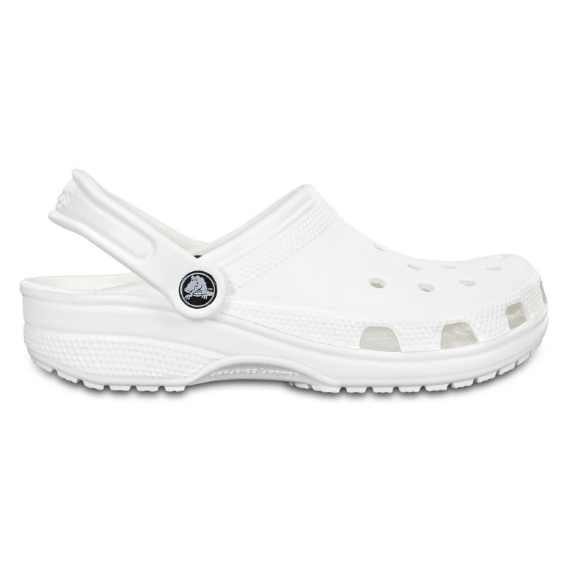 Crocs White Adult Unisex Classic Slip On Sandal Ultra Light Water-Friendly Clogs