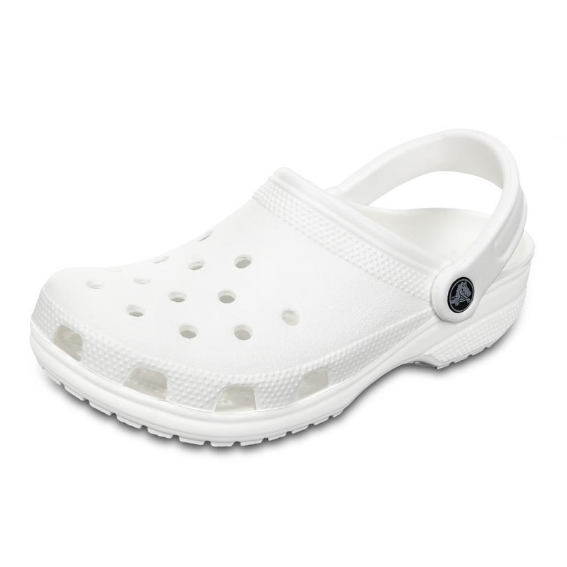 Crocs White Adult Unisex Classic Slip On Sandal Ultra Light Water-Friendly Clogs