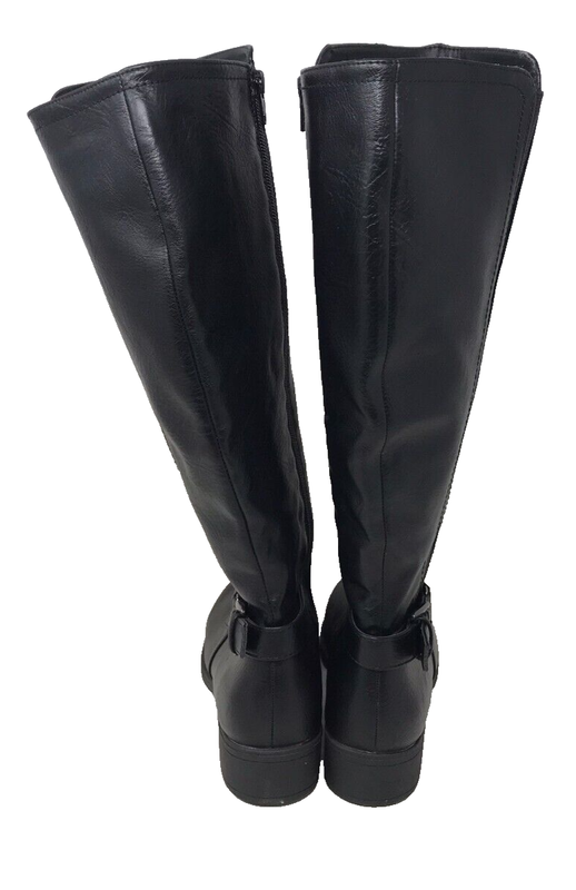 Croft & Barrow Women's Karaa Zip Up Comfort Knee-High Boots Black Size:7 90CD