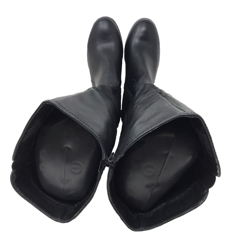 Croft & Barrow Women's Karaa Zip Up Comfort Knee-High Boots Black Size:7 90CD