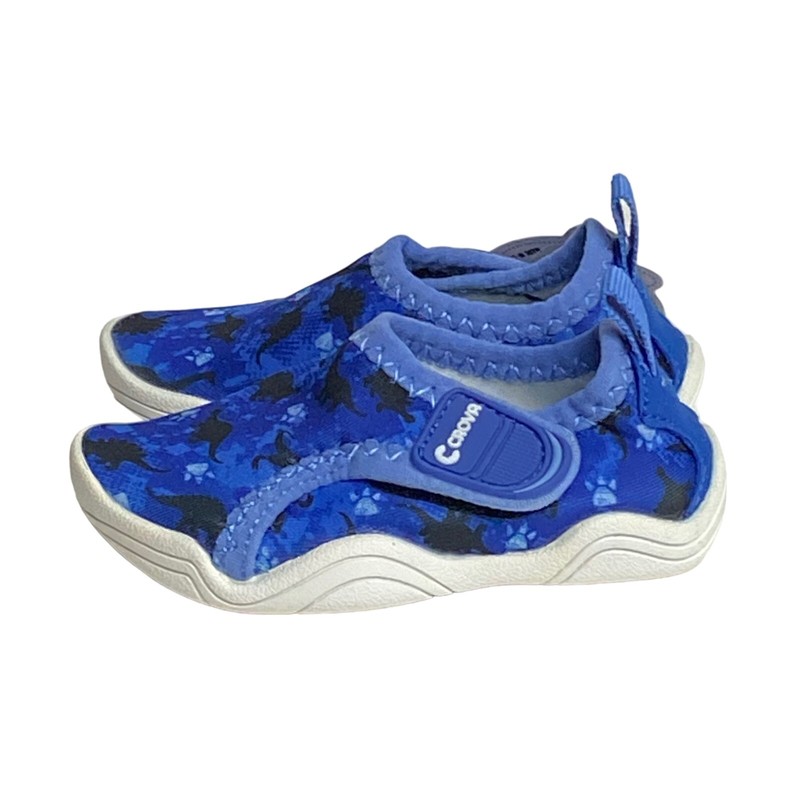 Crova Kids Infant Toddler 4 Sneaker Water Shoes Blue Dinosaur Indoor Outdoor