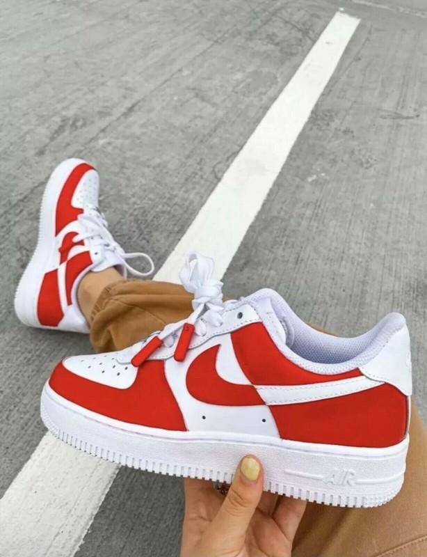 Custom Air Force 1 Red Whitee Low/NEW Air Force Custom Sneaker NEW IN BOX