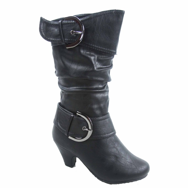 Cute Girl's Kid's Zipper Lace Low Flat Heel Round Toe Boot Shoes Size 9 - 4 NEW