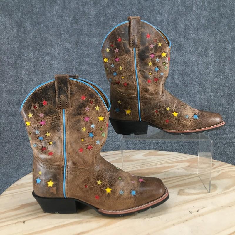Dan Post Boots Youth 2.5 D Girls Starlett Pull On Western Cowboy Boot Brown