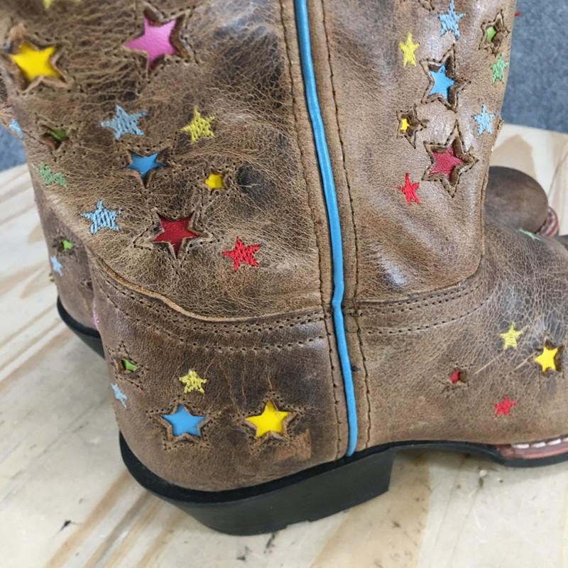 Dan Post Boots Youth 2.5 D Girls Starlett Pull On Western Cowboy Boot Brown