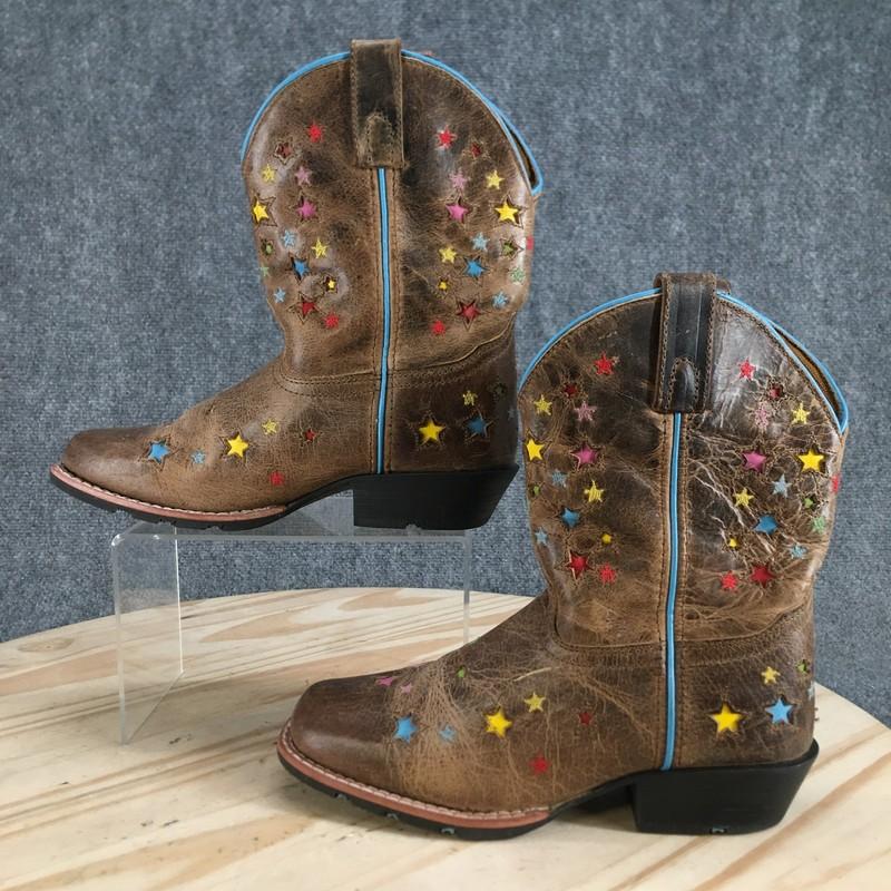 Dan Post Boots Youth 2.5 D Girls Starlett Pull On Western Cowboy Boot Brown