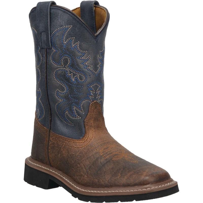 Dan Post Boy's Brantley Rust Brown And Blue Western Boots DPC2938
