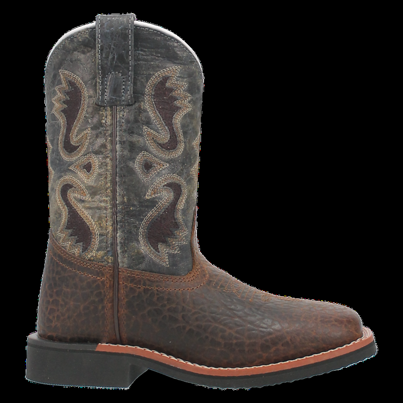 Dan Post Children's Creek Leather Brown & Blue Western Boots DPC2825