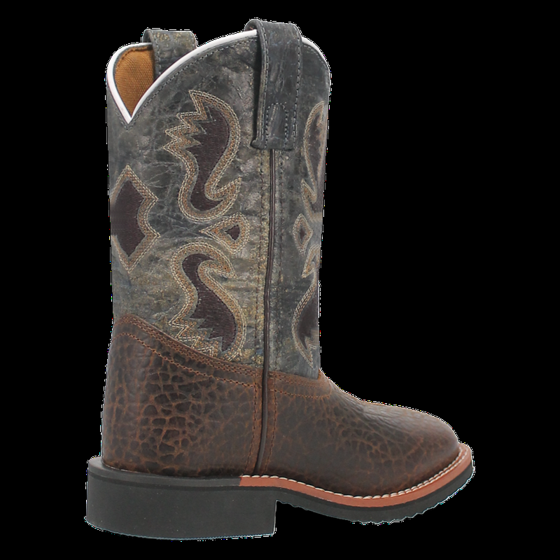 Dan Post Children's Creek Leather Brown & Blue Western Boots DPC2825