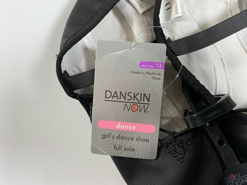 Danskin Now Girls Black Dance Shoes Slippers Ballet Full Sole NEW NWT
