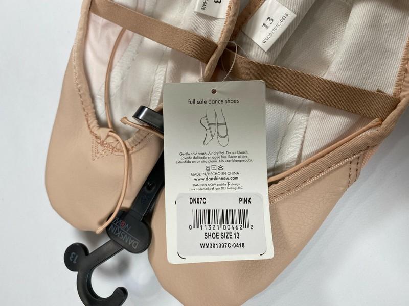 Danskin Now Girls Pink Dance Shoes Slippers Ballet Full Sole NEW NWT