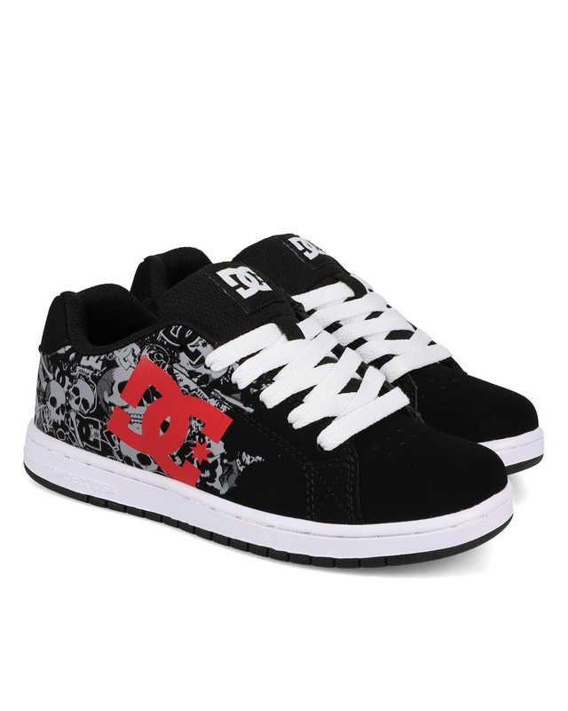 DC Boys Gaveler Skate Shoe Little Kid Black Red Grey 11 Kids Toddler Shoes