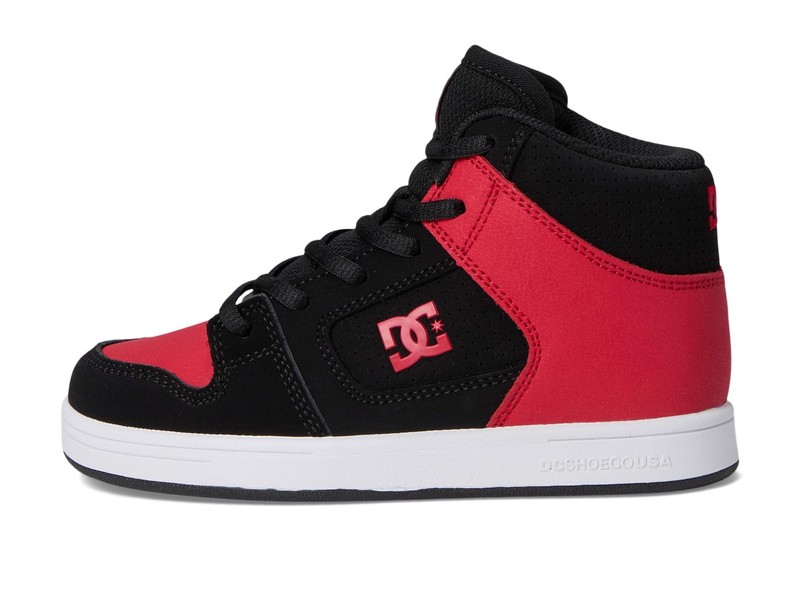 DC Boys Manteca 4 Hi Skate Shoes Gray Leather Sneakers Youth Size